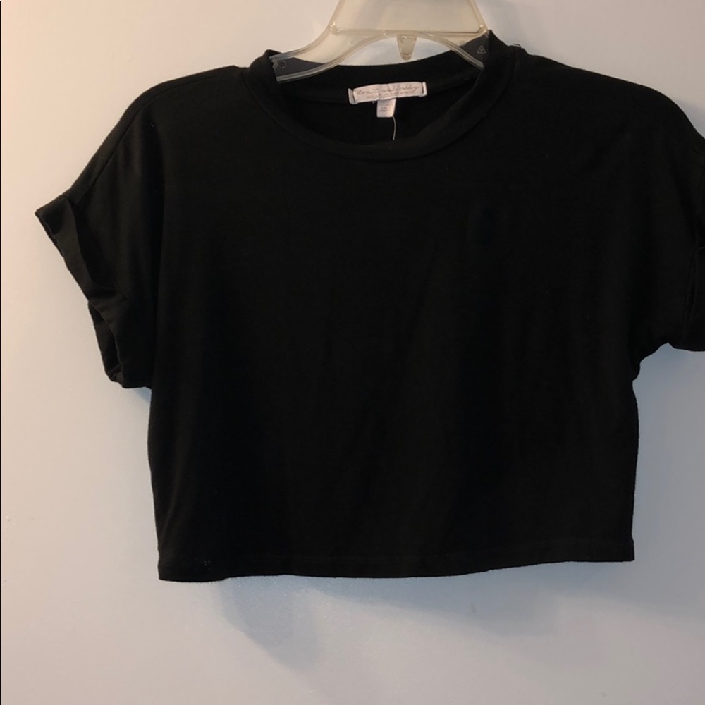 Black cropped top